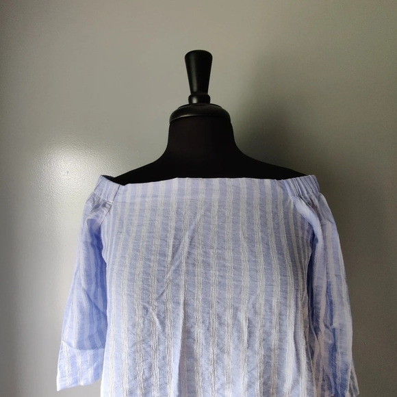 Ann Taylor Striped Off the Shoulder Top - Picture 5 of 6